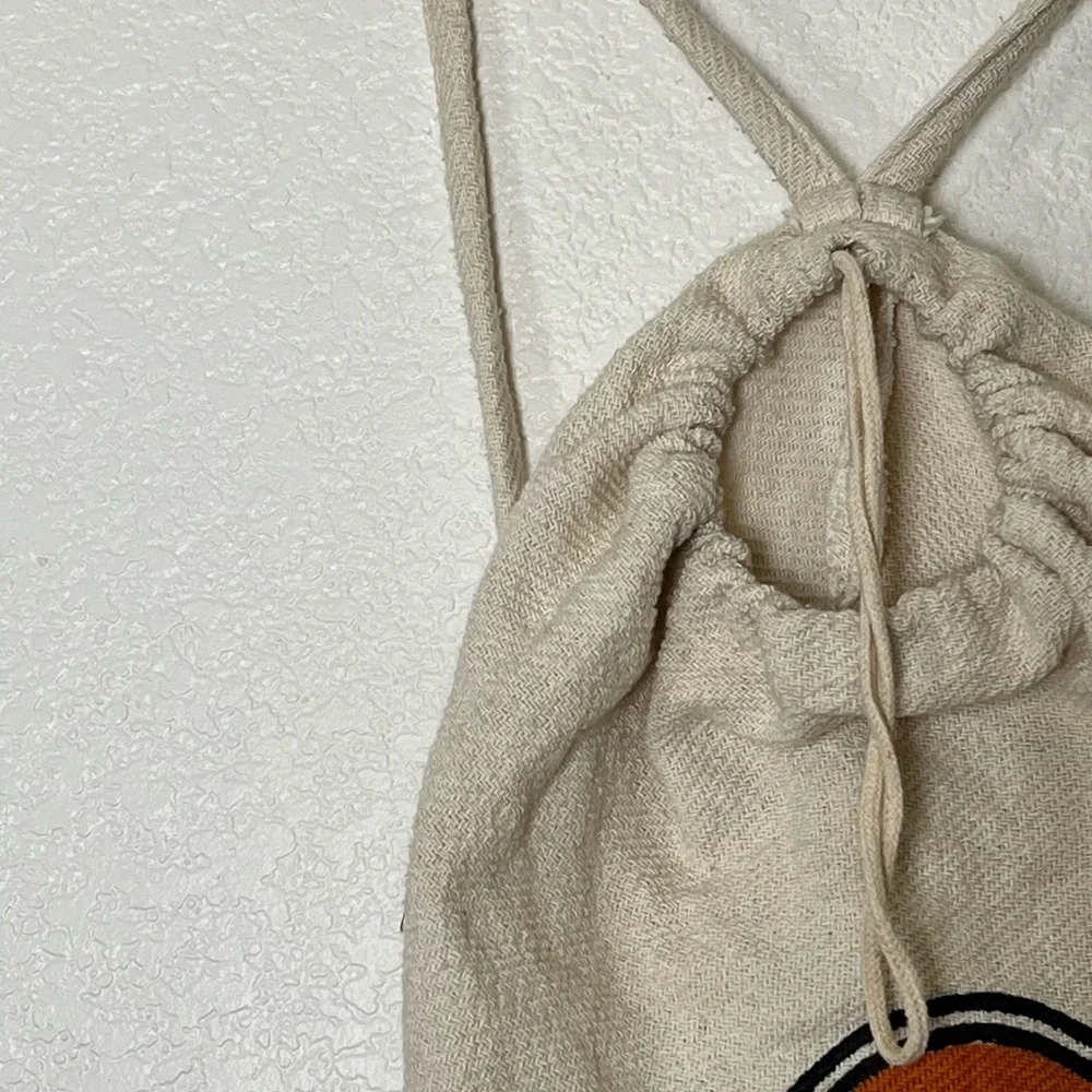 Hard Rock Cafe | Large drawstring burlap backpack Cabo San Lucas